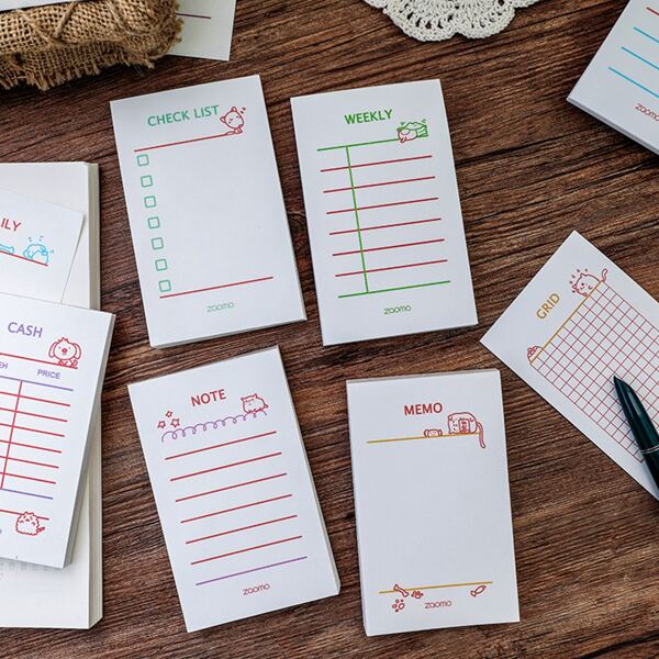 

1pc Schedule Random Memo Pad, Multicolor
