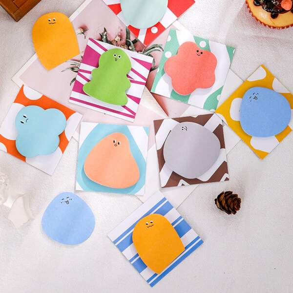 

1pc Cartoon Graphic Random Sticky Note, Multicolor