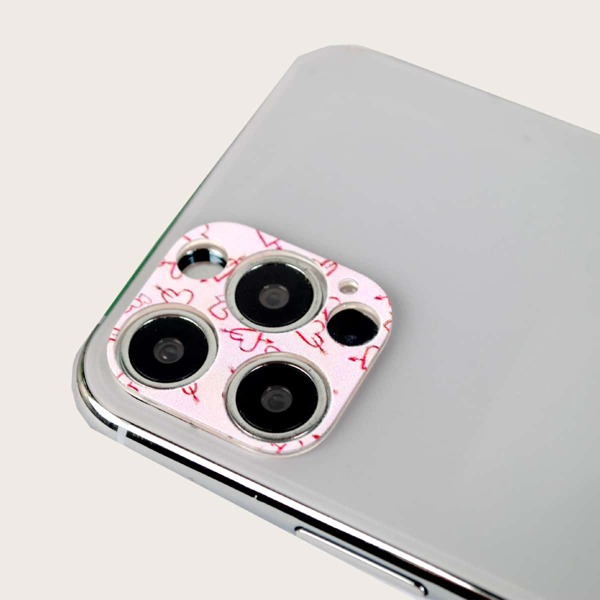 

Heart Pattern Camera Lens Protector, Pink