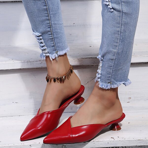 

Minimalist Flat Mules, Red