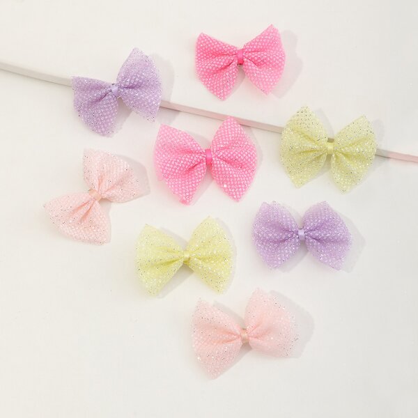 

8pcs Toddler Girls Bow Knot Hair Clip, Multicolor