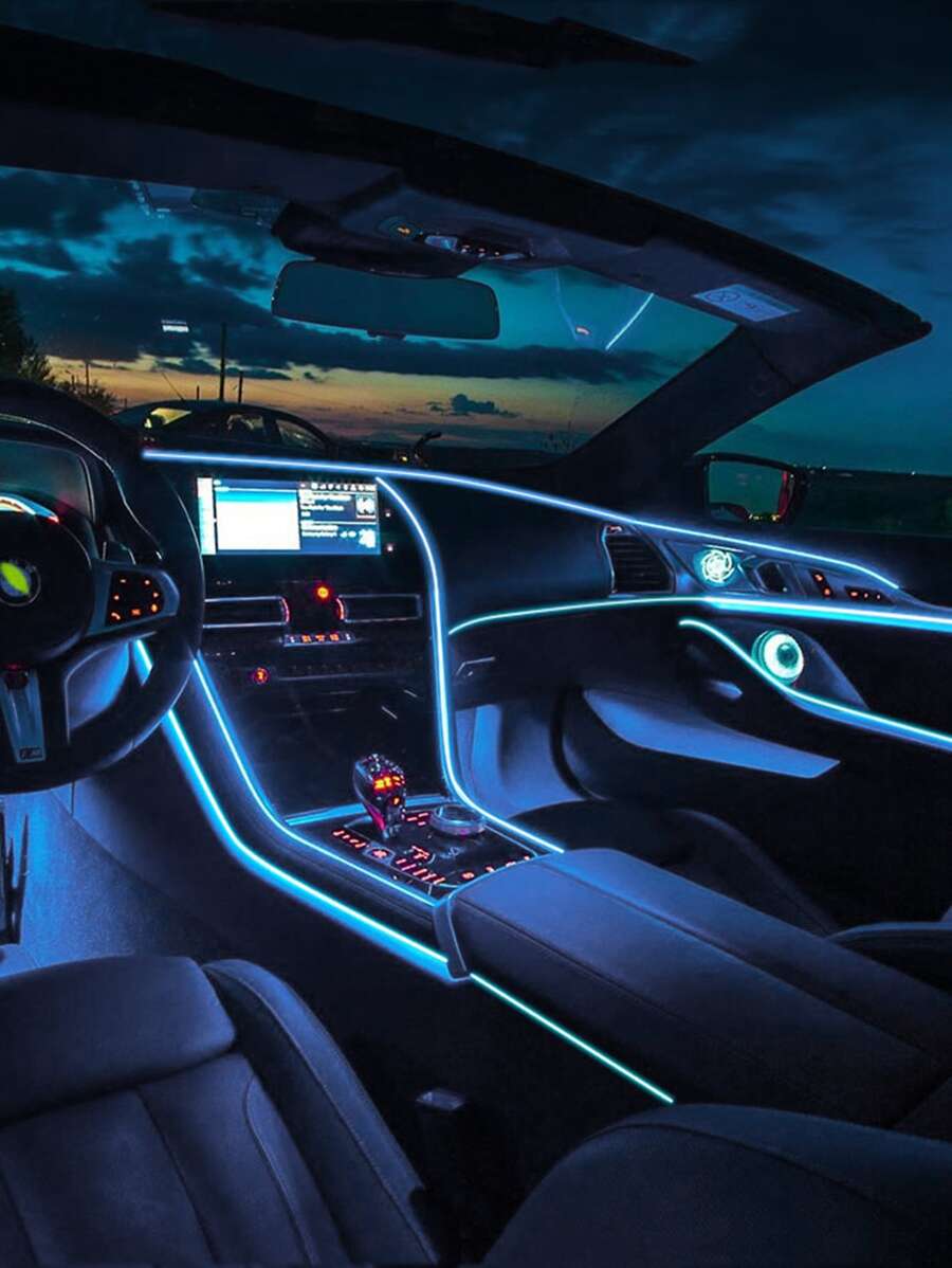 1 cái đèn xe hơi Led - Màu xanh bạc hà - Xem 1