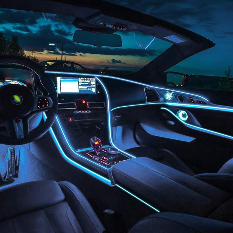 

1pc Led Car Light, Mint blue
