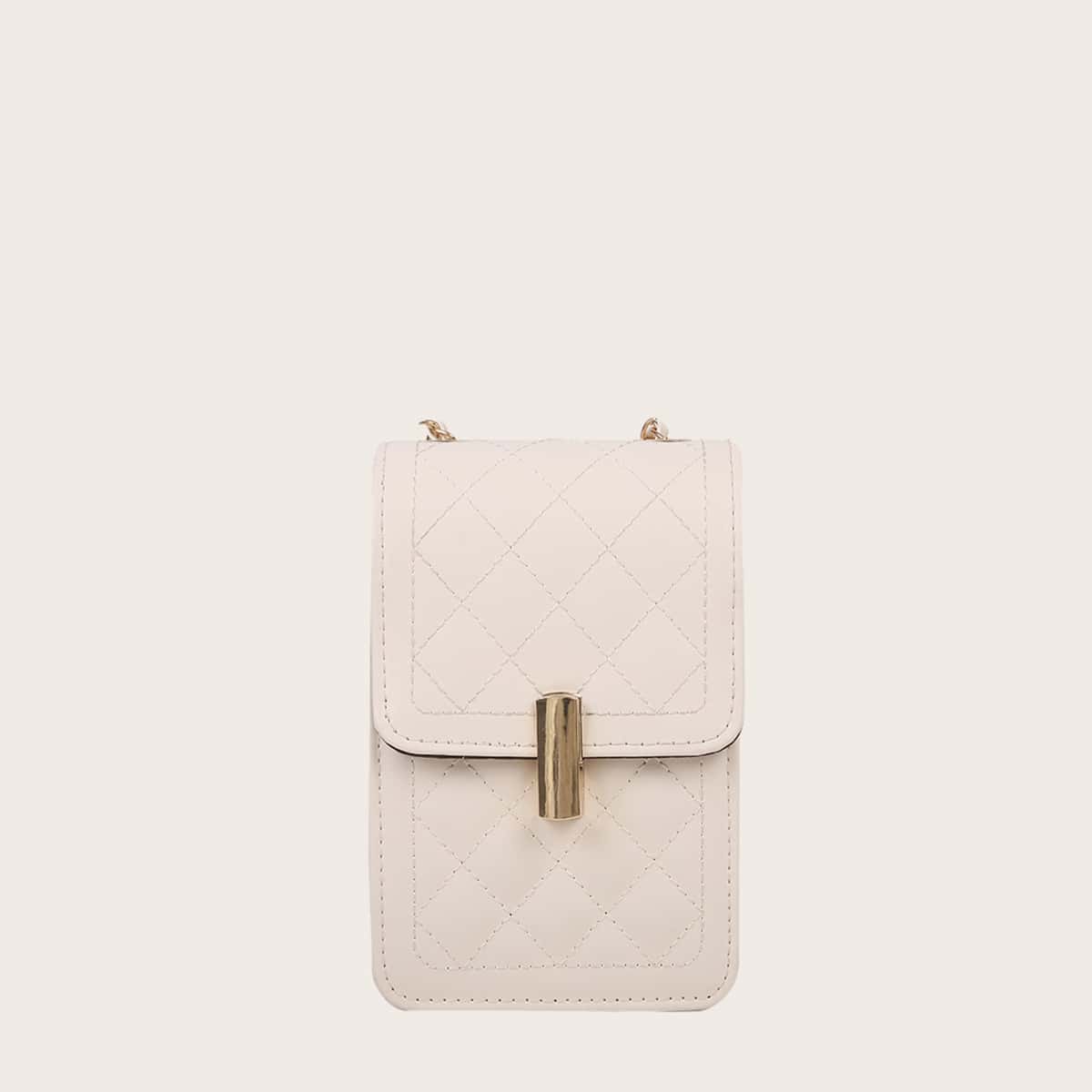 

Quilted Crossbody Bag, Beige