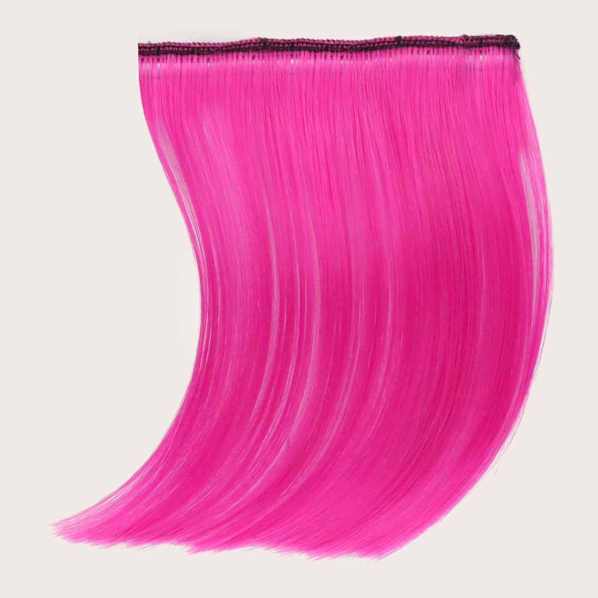 

1pc Straight Hairpiece, Hot pink