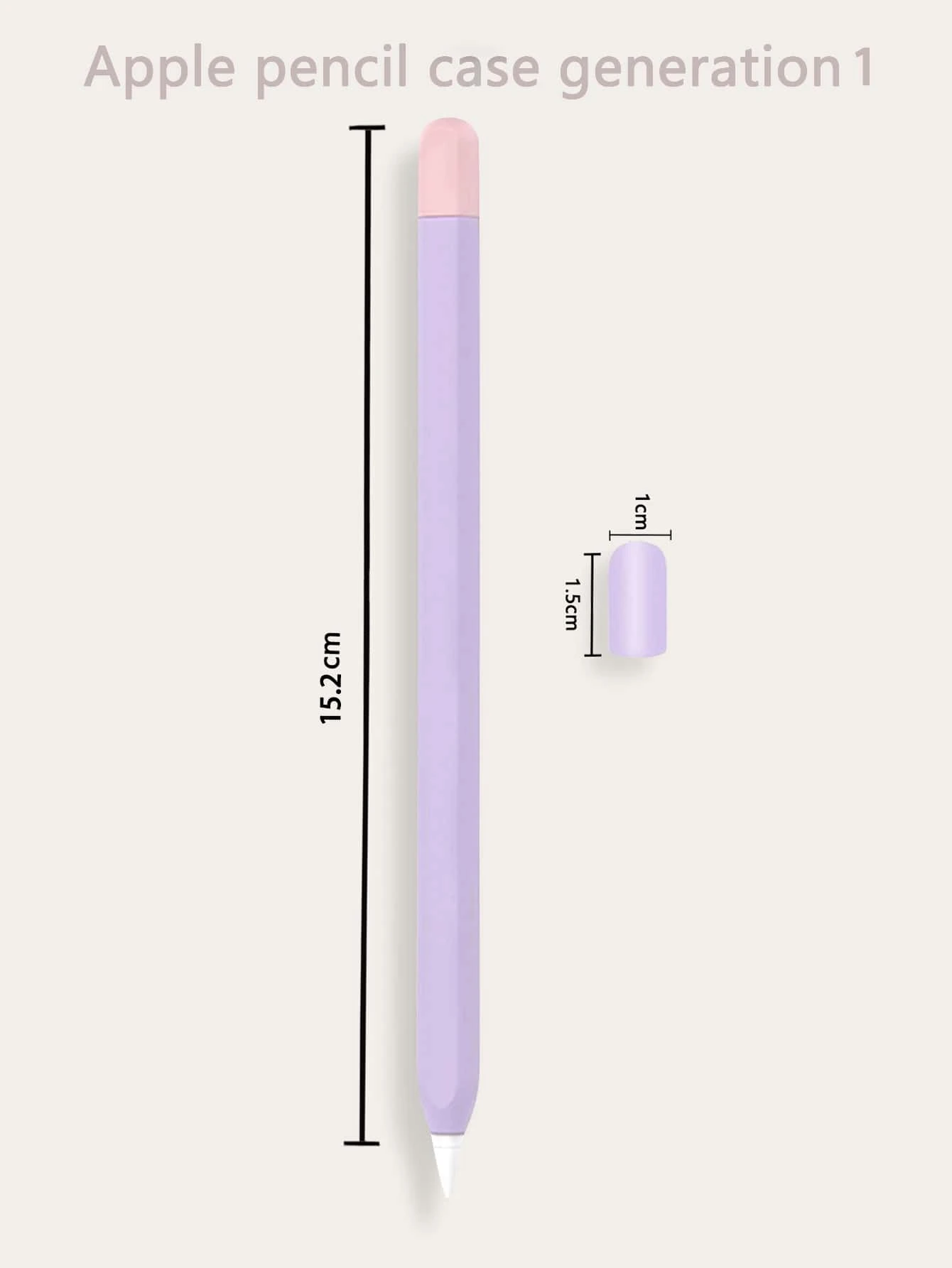 מארז סיליקון תואם עם Apple Pencil 1st - סגול - ראה 3