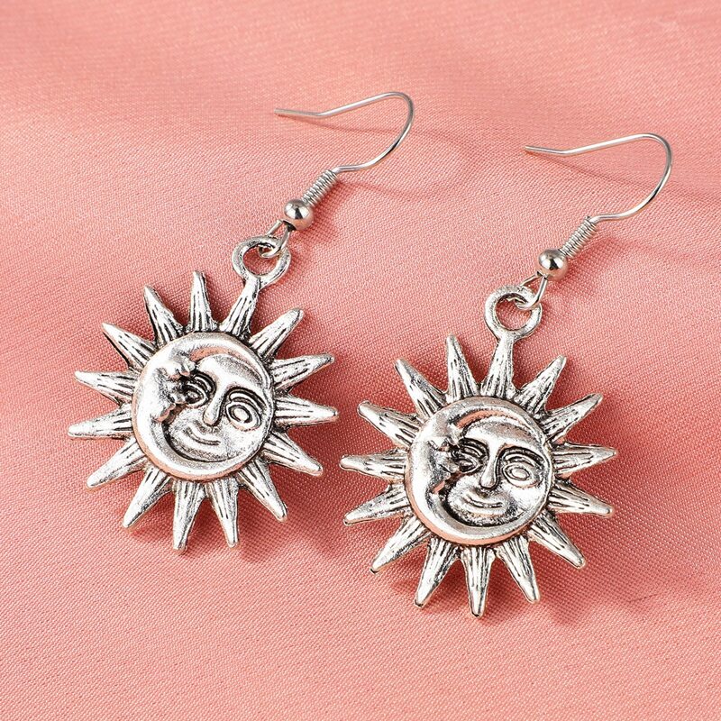 

Sun Drop Earrings, Silver