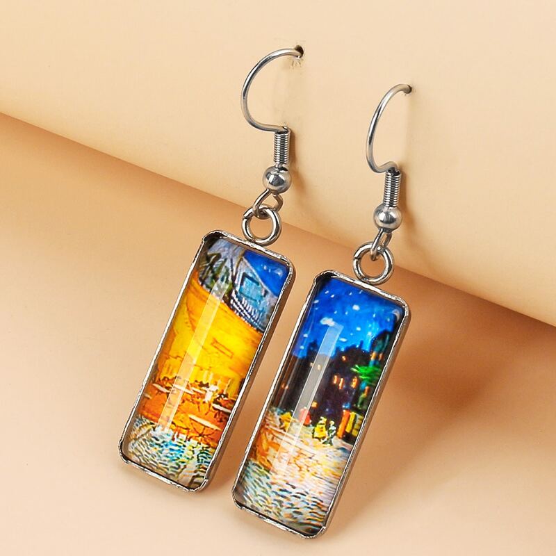 

Graphic Drop Earrings, Multicolor