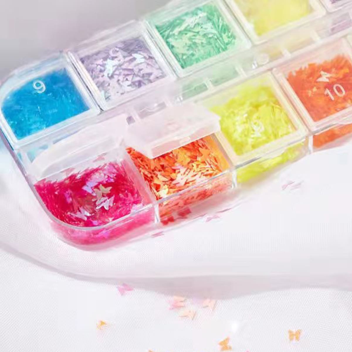

1box Butterfly Nail Art Decoration, Pink