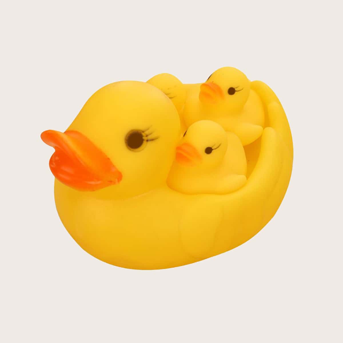 

4pcs Duck Shaped Squeeze Toy, Yellow