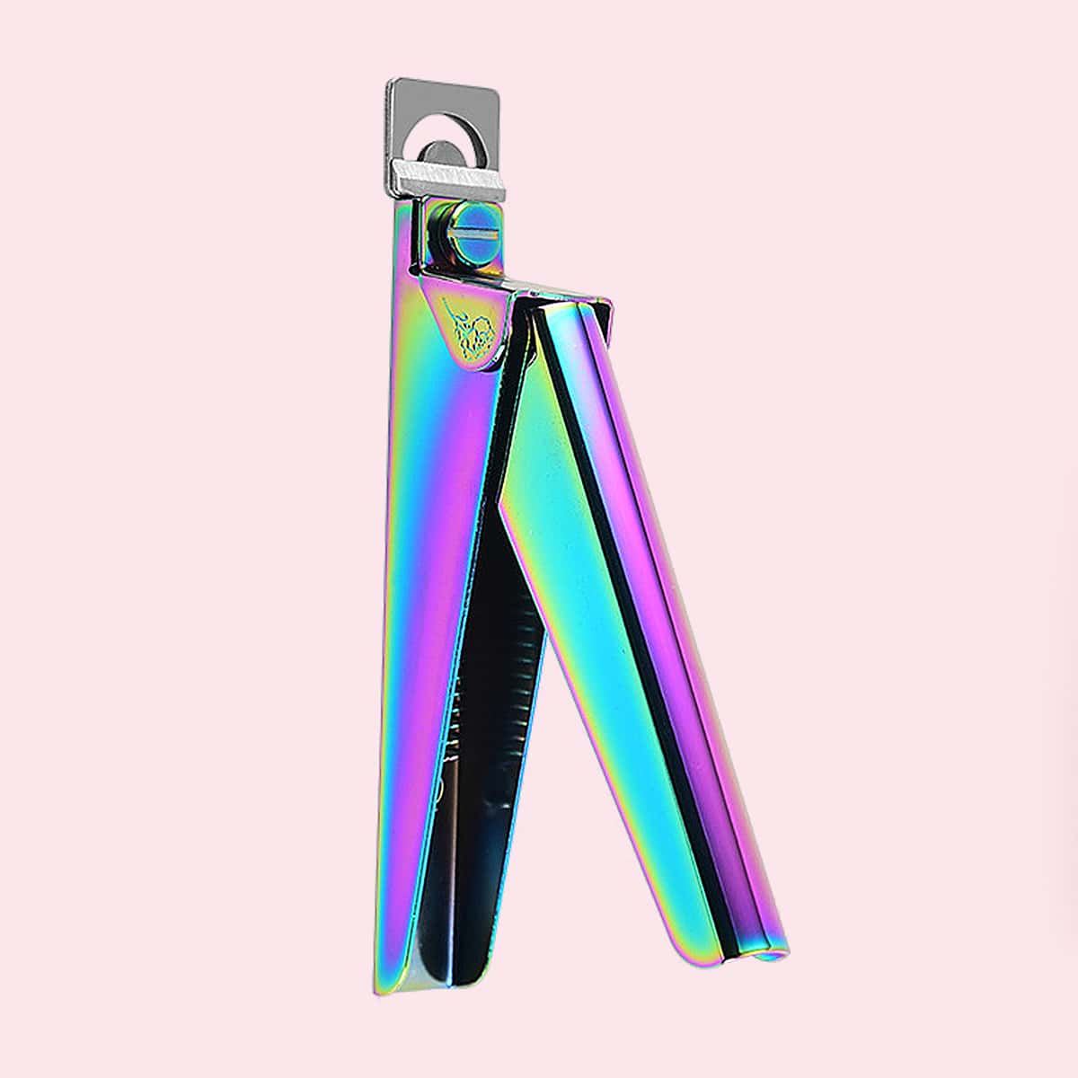 

1pc Colorful Stainless Steel Nail Clipper, Multicolor