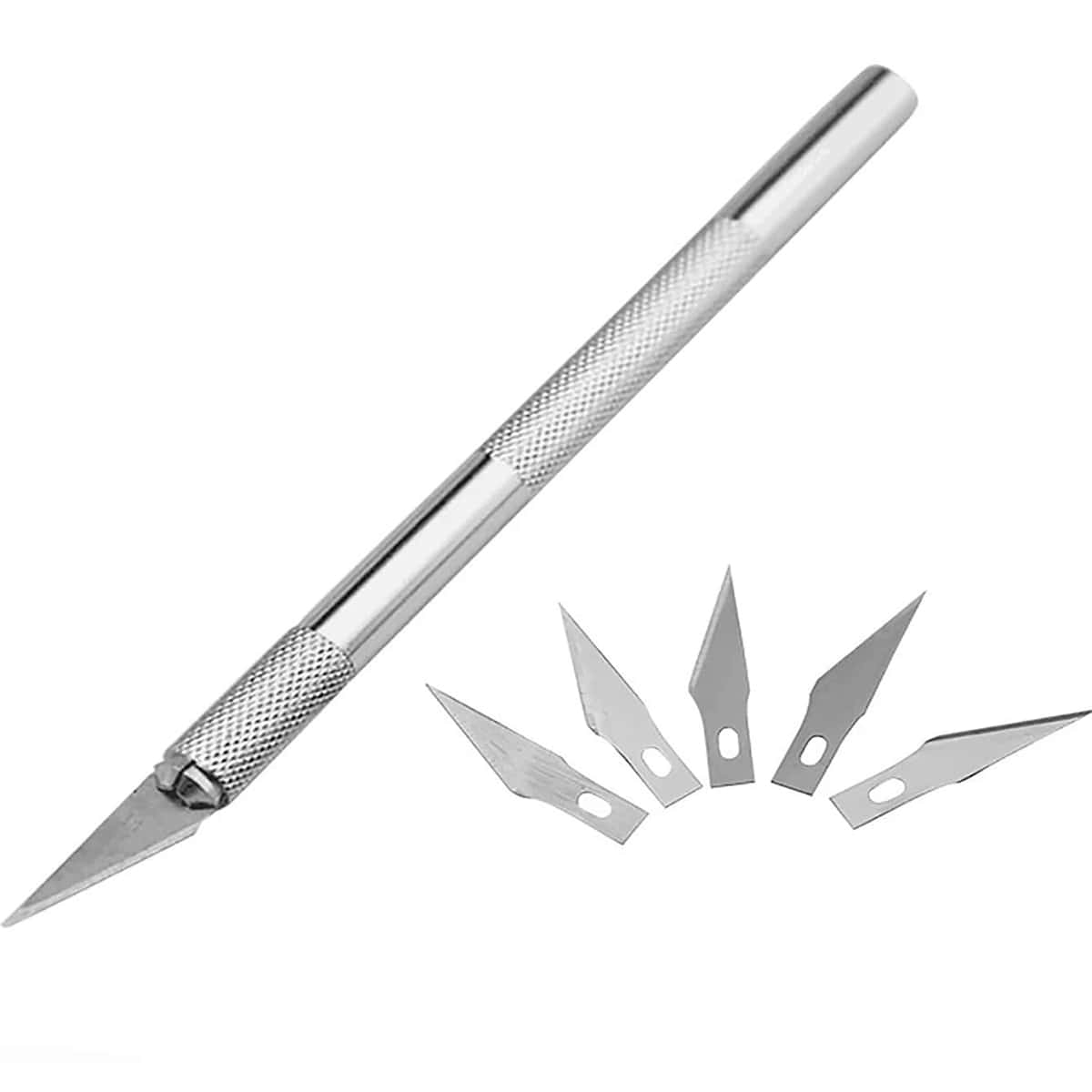

6pcs Carving Knife & Blade Set, Silver