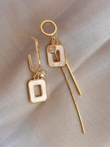 Andkiss Geo 吊坠耳环 - 金黃色 - 查看 1