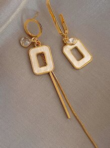 Andkiss Geo 吊坠耳环 - 金黃色 - 查看 3