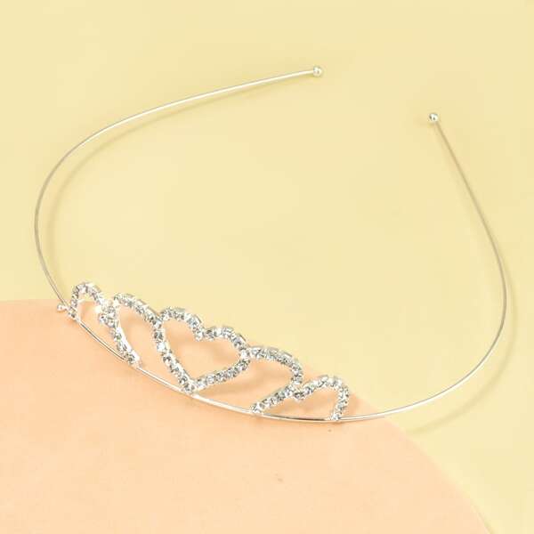 

Toddler Girls Rhinestone Hair Hoop, Silver