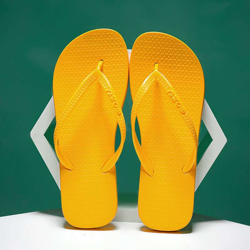 

Letter Embossed Flip Flops, Yellow