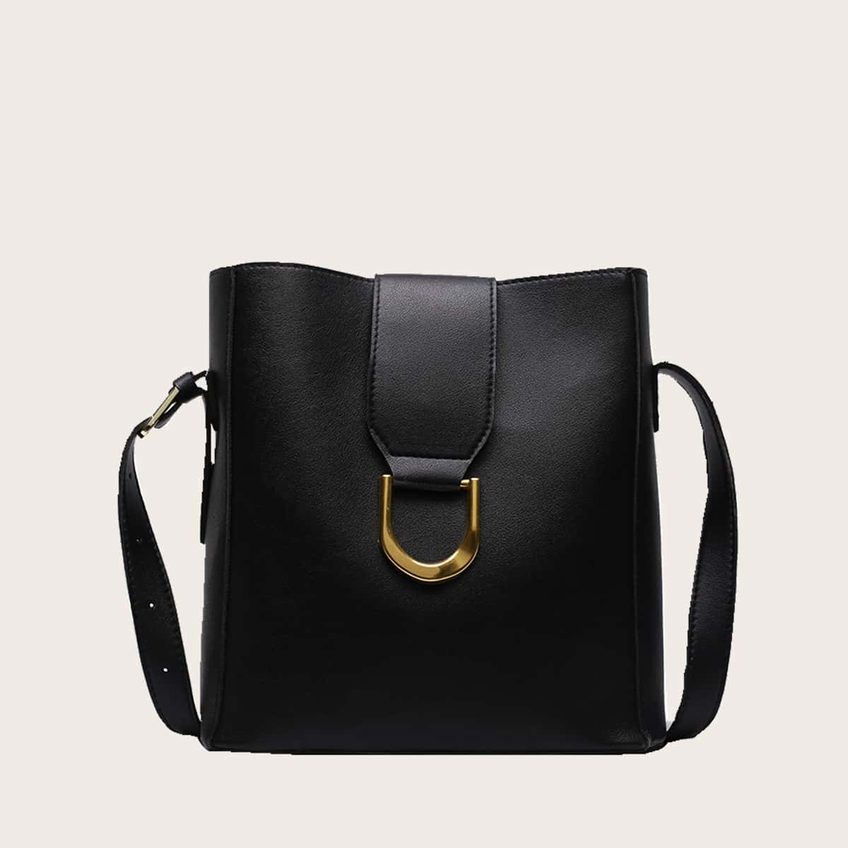 

Minimalist Bucket Bag With Inner Pouch, Black