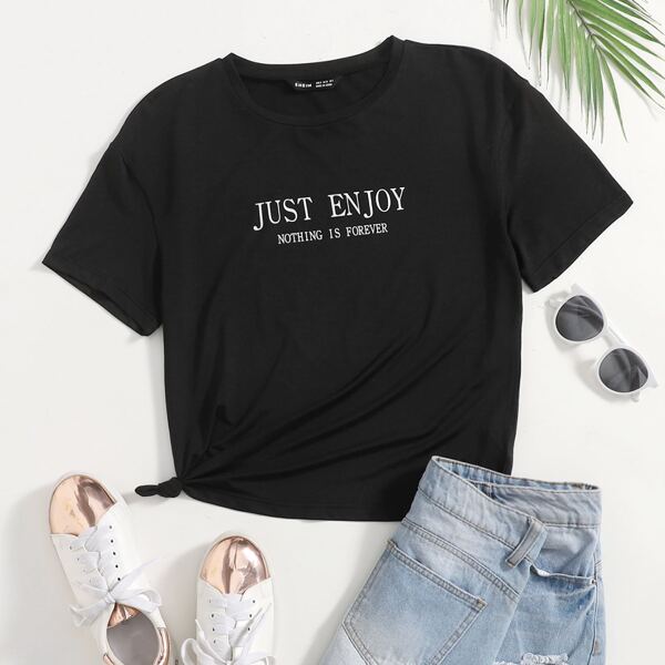 

Letter Graphic Tee, Black