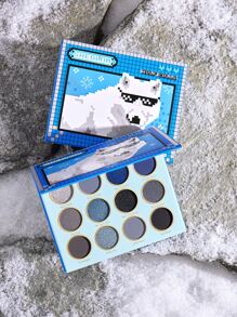 SHEGLAM Wolf Calls Palette 12-Clolor Shimmer Matte Eyeshadow Palette Metallic Color Blue Grey Long Lasting No Smudge Highly Pigmented Soft Smooth Eyeshadow Eye Makeup Cosmetics Brand Beauty Makeup Face Paint Cosmetic For Women Girls Perfect For Winter Spring Ideal For Y2K Fancy Fashion Suitable For Birthday Gift Party Ready Best Color - Wolf Calls - View 5