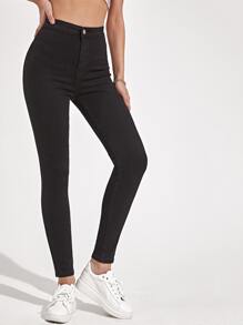 SHEIN Essnce بنطلون جينز نحيل بخصر عالي