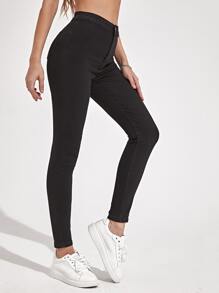 SHEIN Essnce بنطلون جينز نحيل بخصر عالي