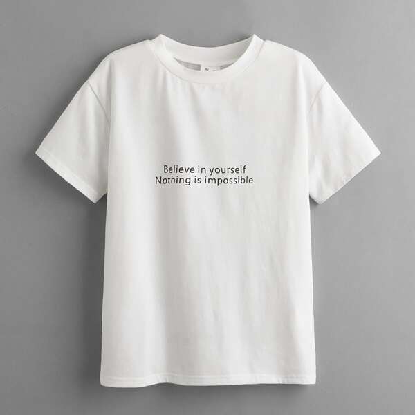 

Boys Slogan Graphic Tee, White