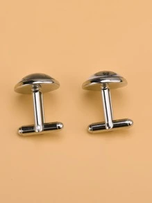 Măng sét hoa văn ống kính máy ảnh nam - Bạc - Xem 3