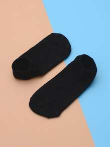 Solid Ankle Socks - Black - View 3