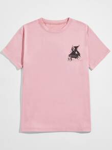 Brooksart 街頭繪圖 萬聖節男士上衣 - 淺粉色 - 查看 2