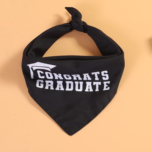 

Slogan Graphic Graduation Pet Bandana, Black