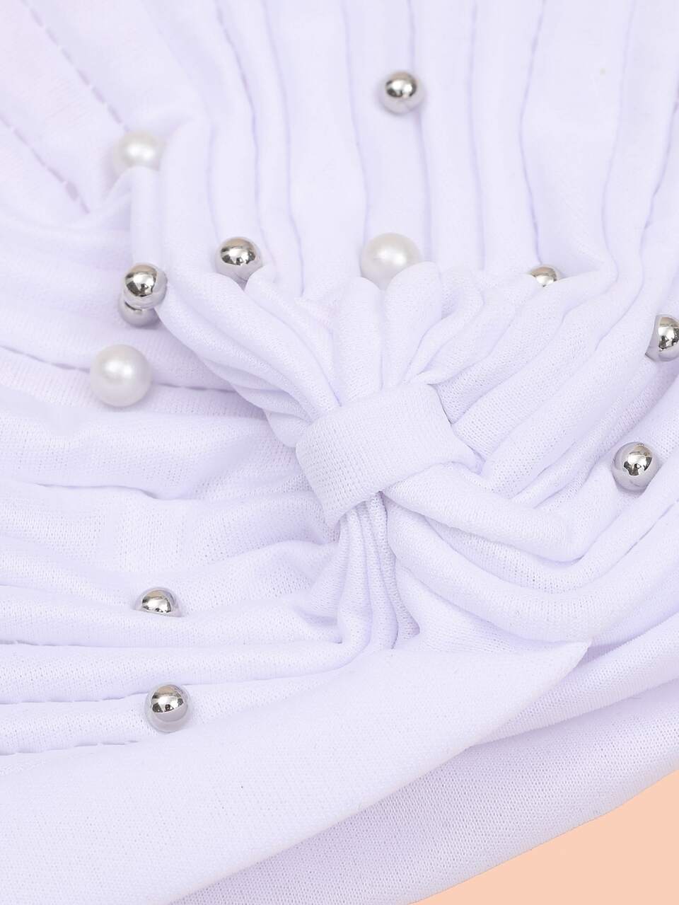 Faux Faux Pearl Decor Head Wrap Bonnet Hair Bonnet Turban Hair Sleep Cap Sleep Bonnet,Summer,Beach,Hat,Holiday,Travel