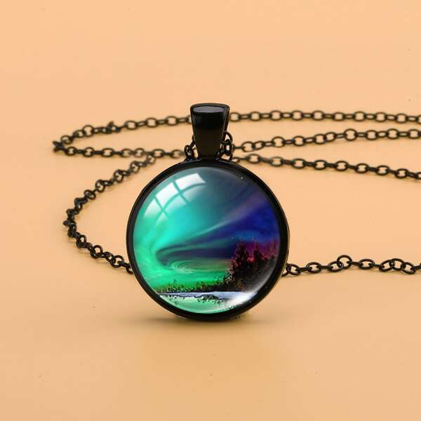 

Round Charm Necklace, Multicolor