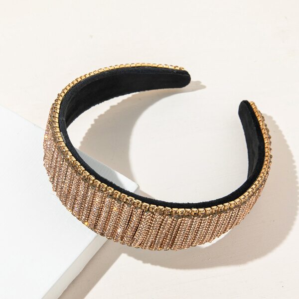 

Rhinestone Decor Headband, Gold