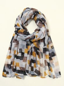 Khăn quàng cổ họa tiết hình học thanh lịch - Nhiều màu - Xem 1