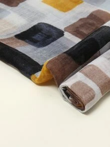 Khăn quàng cổ họa tiết hình học thanh lịch - Nhiều màu - Xem 3