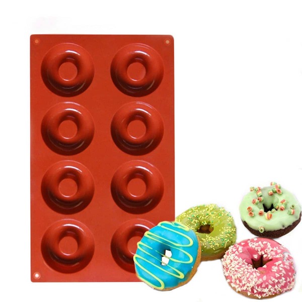 

1pc Silicone Donuts Mold, Coral orange
