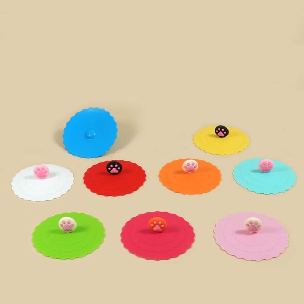 

1pc Random Paw Detail Pet Food Cover, Multicolor