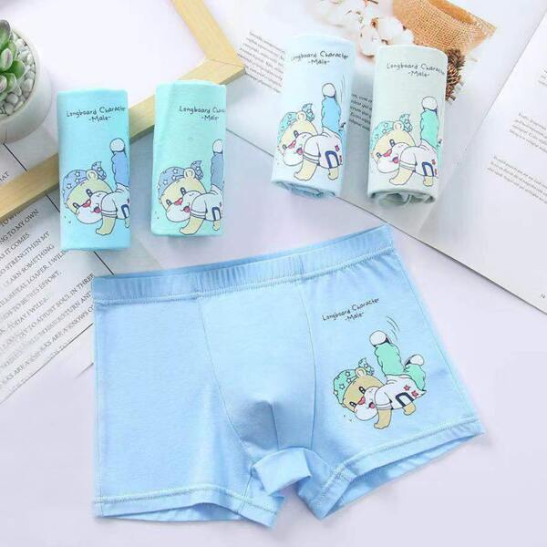 

Toddler Boys 5pcs Letter & Cartoon Graphic Boxer Brief, Multicolor
