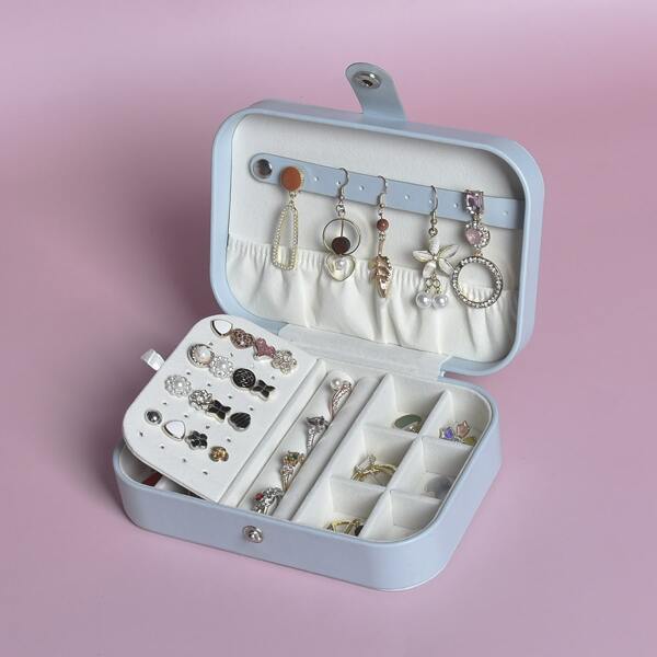 

1pc Plain Jewelry Storage Box, Baby blue
