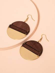 Geo Drop Earrings - Yellow Gold - View 4