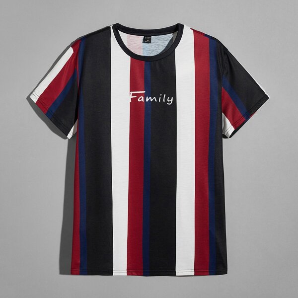 

Men Letter Graphic Colorblock Tee, Multicolor