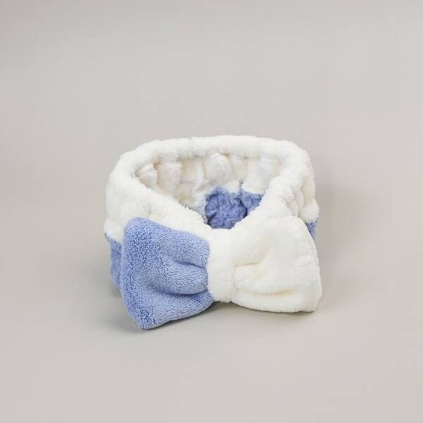 

1pc Bow Decor Bath Headband, Multicolor