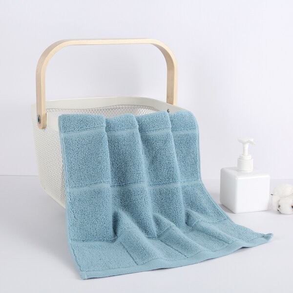 

Solid Color Face Towel, Blue