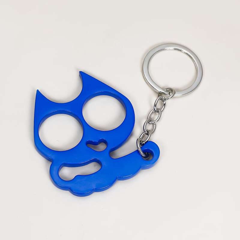 

Cat Charm Keychain, Blue