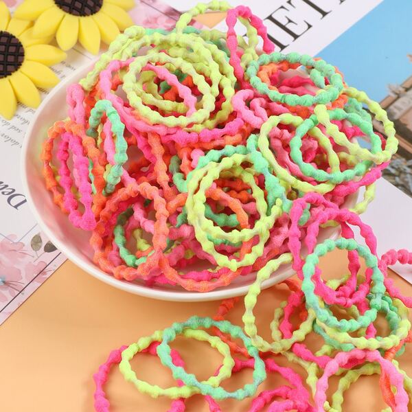 

100pcs Toddler Girls Hair Tie, Multicolor