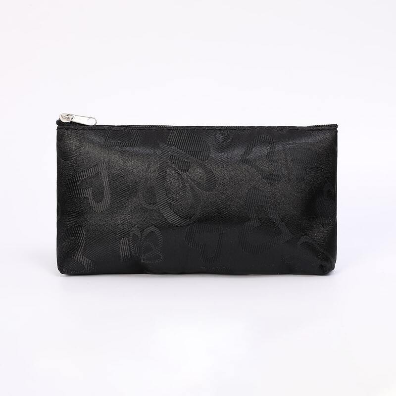 

Heart Pattern Makeup Bag, Black