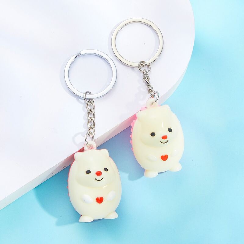

2pcs Cartoon Hedgehog Charm Keychain, Multicolor