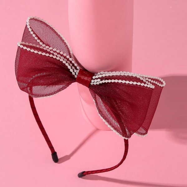 

Toddler Girls Bow Decor Hair Hoop, Burgundy