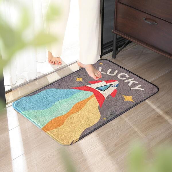 

Rocket Print Kids Floor Carpet, Multicolor