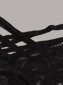 5pack Floral Lace Panty Set Lingerie - Multicolor - View 3